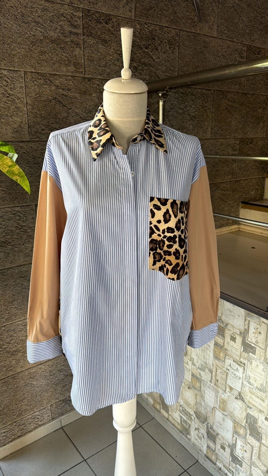 Leopar Saten Garnili Sweat 6984