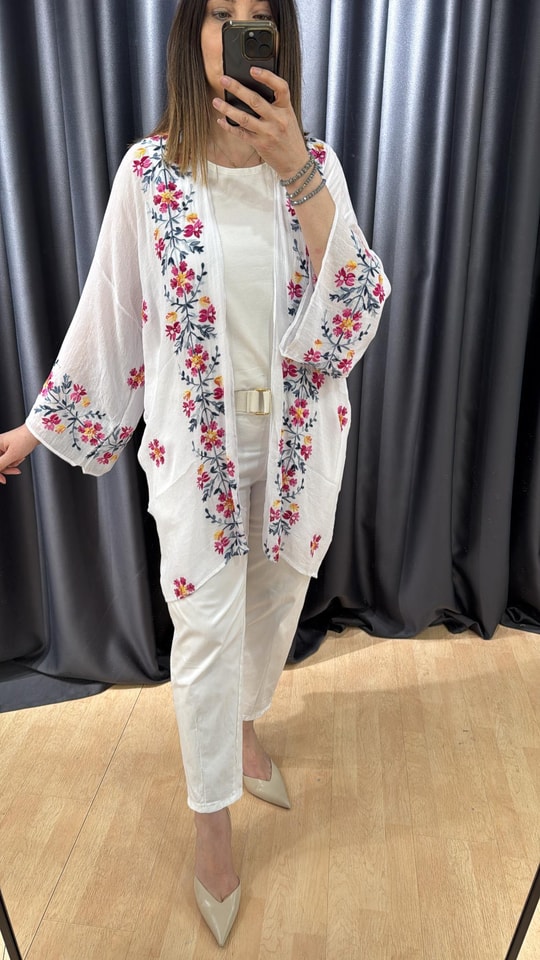 Pamuklu Nakışlı Kimono 1223