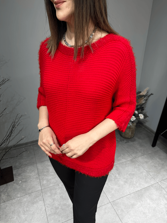 Saçak Detaylı İthal Triko 2791