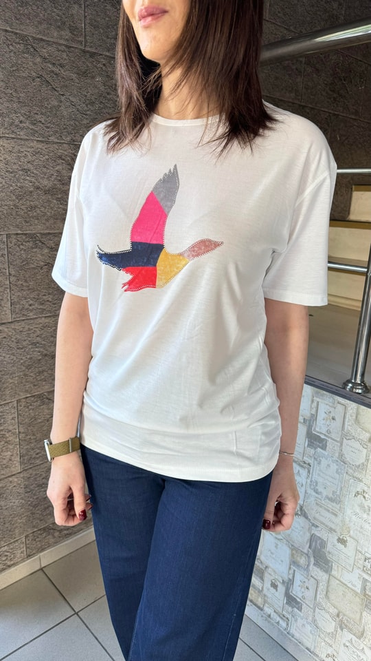 Taşlı T Shirt 0730