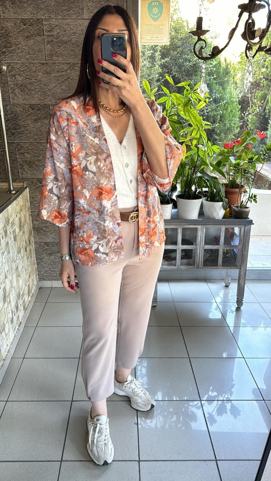 Yakma Şifon Kimono 5862