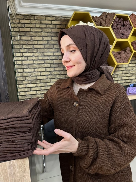 Bambu Eşarp Acı Kahve (6 Numara)