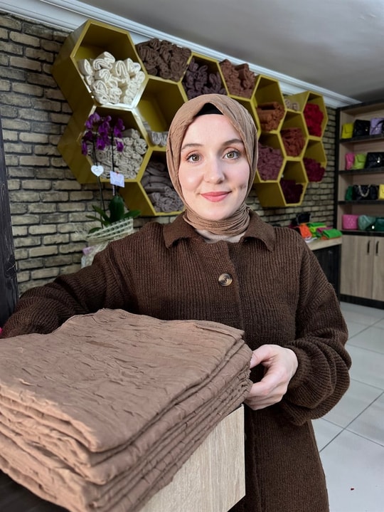 Bambu Eşarp Kahverengi (4 Numara)