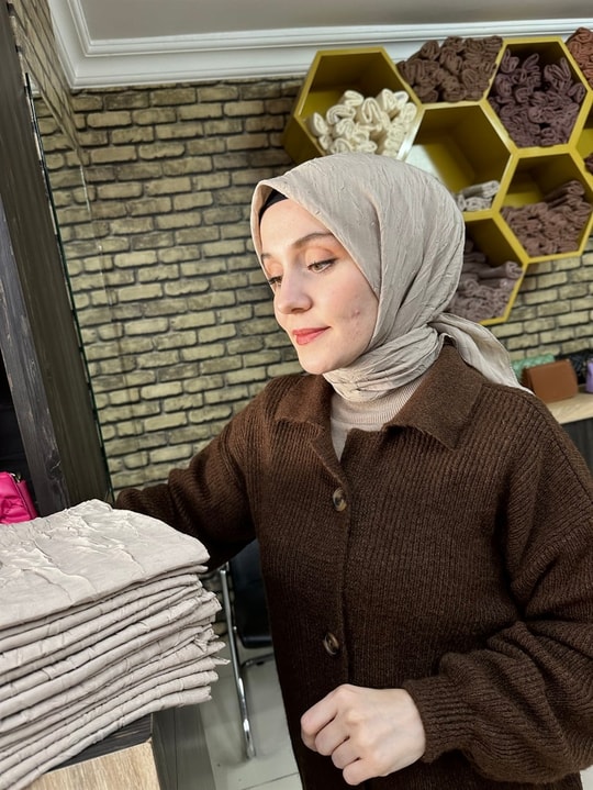 Bambu Eşarp Kumlu Taş (2 Numara)