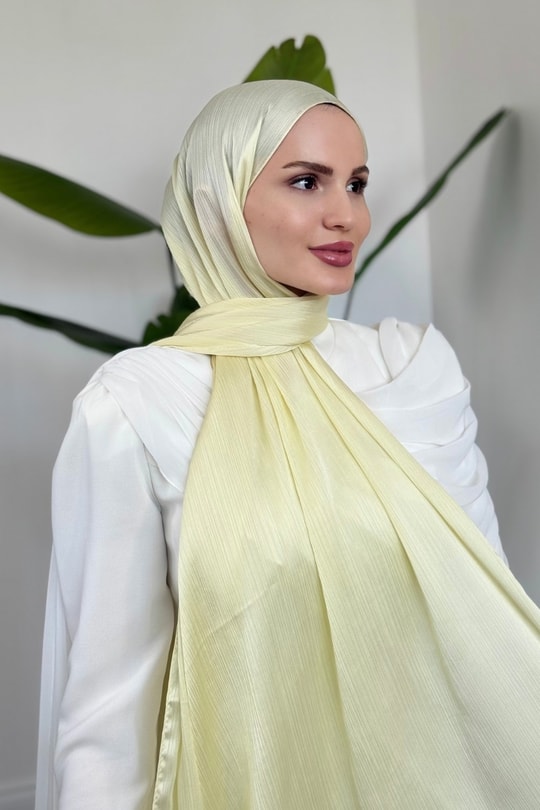 Jan Jan Abiye Şal Butter Yellow