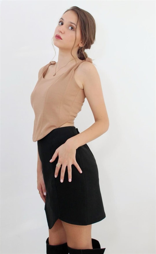 Nude Balenli Crop Top 