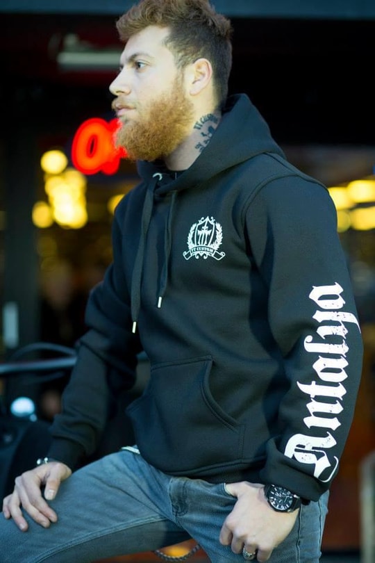 TT Custom Choppers Baskılı Kapüşonlu Hoodie