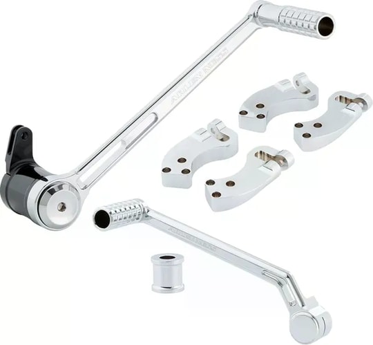 4 Inch Extended Foot Control Kit - Chrome