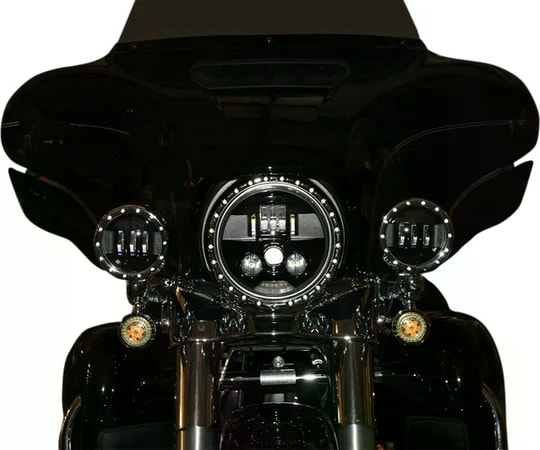 CUSTOM DYNAMICS 7 BLACK LED HEADLAMP ECE KOD:20011747