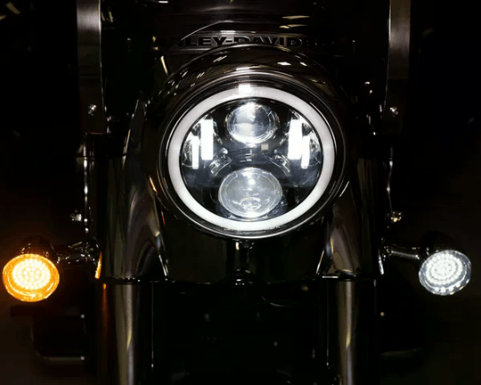 CUSTOM DYNAMICS 7 LED HALO HEADLIGHT WITH H4 W KOD:20012376