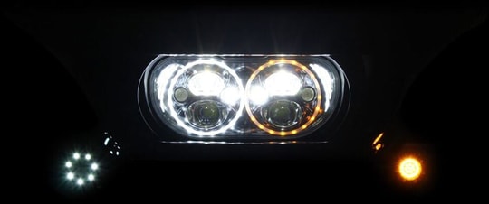 CUSTOM DYNAMICS HEADLIGHT FLTR CHROME KOD:20011545
