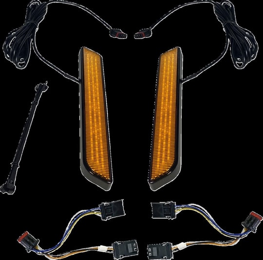 CUSTOM DYNAMICS LIGHT LED FORK AMB BLK KOD:20402647