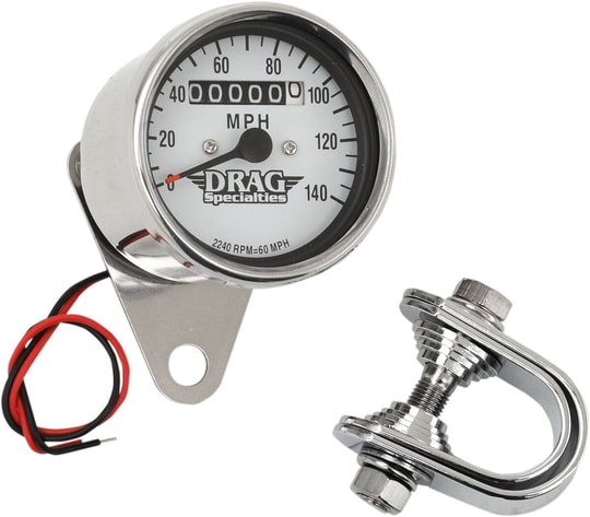 DRAG SPECIALTIES 2240:60 WHITE FACE SPEEDO KOD: DS244136