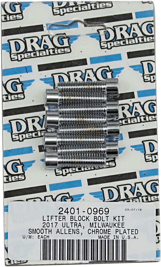 DRAG SPECIALTIES BOLT SETİ M8LFTBLK S AL CH KOD: 24010969