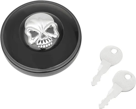 DRAG SPECIALTIES CAP VNT W/LOCK SKL BLK KOD: 07030690