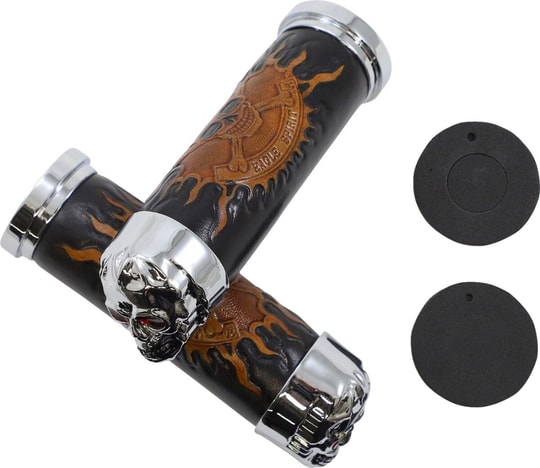 DRAG SPECIALTIES CHR SKULL ELCİK W/RED EYES KOD: DS243256