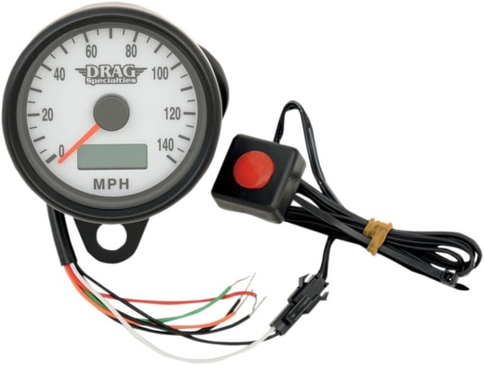 DRAG SPECIALTIES SPEEDO BLK 2.4 PROG WHT KOD: 22100258