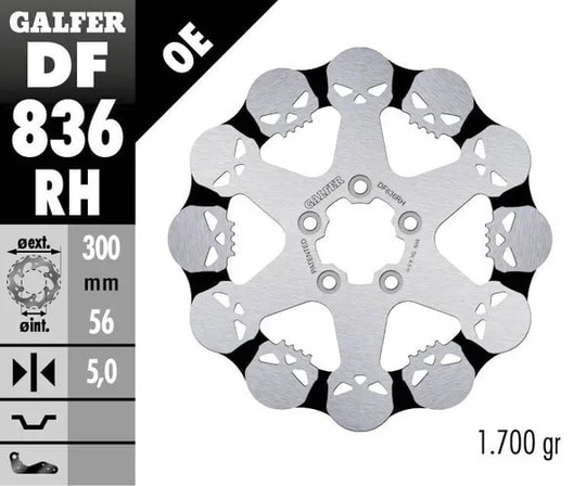 GALFER BRAKE DISC FREN DİSKİ FIXED SKULL KOD:17104236
