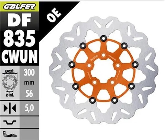 GALFER BRAKE DISC FREN DİSKİ FLOAT WAVE ORANGE KOD:17104973