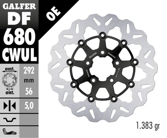 GALFER BRAKE DISC FREN DİSKİ FLOAT WAVE BLACK BR KOD:17104593