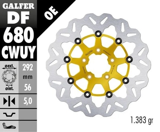 GALFER BRAKE DISC FREN DİSKİ FLOAT WAVE GOLD KOD:17104595
