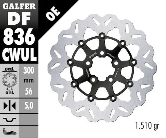 GALFER BRAKE DISC FREN DİSKİ FLOAT WAVE BLACK BR KOD:17104602