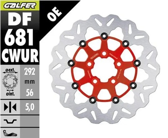 GALFER BRAKE DISC FREN DİSKİ FLOAT WAVE RED KOD:17104970
