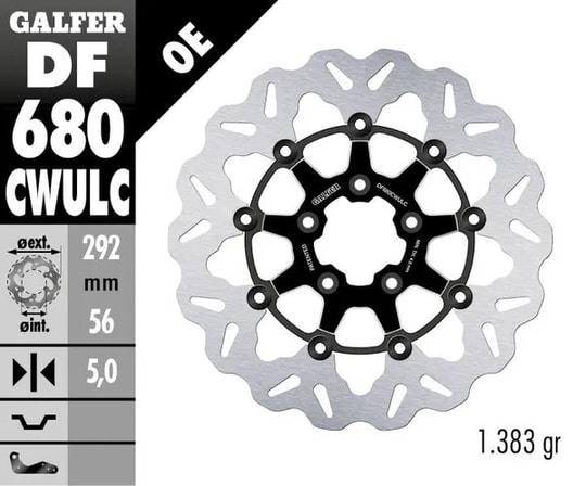 GALFER BRAKE DISC FREN DİSKİ FLOAT WAVE BLACK CO KOD:17104594