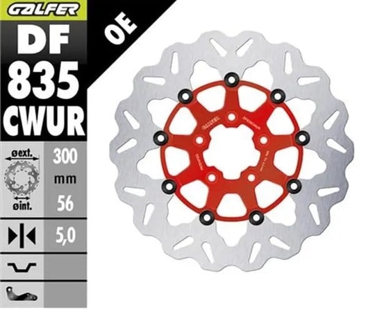 GALFER BRAKE DISC FREN DİSKİ FLOAT WAVE RED KOD:17104972