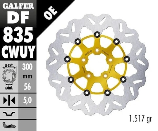 GALFER BRAKE DISC FREN DİSKİ FLOAT WAVE GOLD KOD:17104601