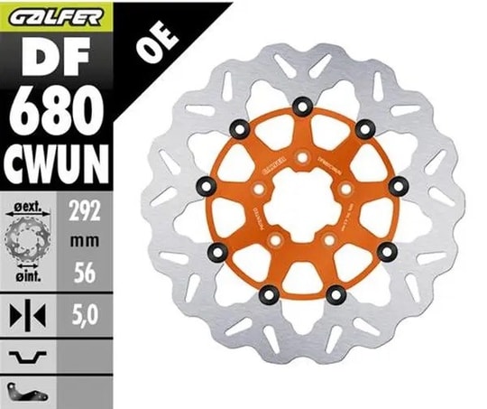 GALFER BRAKE DISC FREN DİSKİ FLOAT WAVE ORANGE KOD:17104969