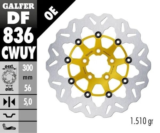 GALFER BRAKE DISC FREN DİSKİ FLOAT WAVE GOLD KOD:17104604