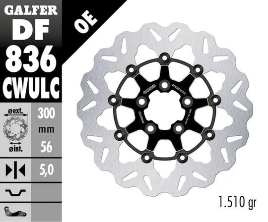 GALFER BRAKE DISC FREN DİSKİ FLOAT WAVE BLACK CO KOD:17104603