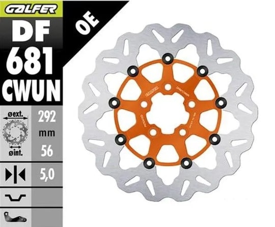 GALFER BRAKE DISC FREN DİSKİ FLOAT WAVE ORANGE KOD:17104971