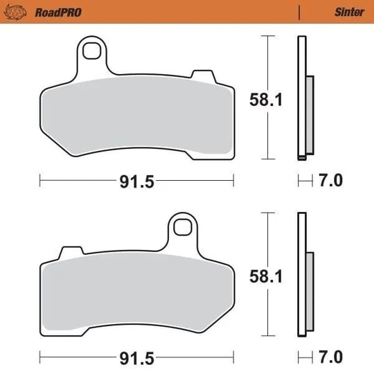 MOTO-MASTER BRAKE PAD FREN BALATASI SINTER FRONT - ÖN KOD:17212827