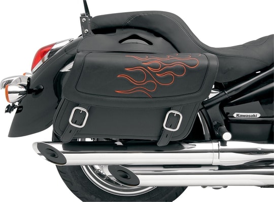SADDLEMEN SADDLEBAG FLAME ORG LG KOD:3501-0222