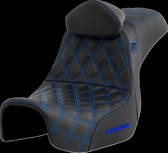 SADDLEMEN SEAT SDC PERF GRIPPER W/BR BLU KOD:0803-0740