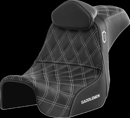 SADDLEMEN SEAT SDC PERF GRIPPER W/BR WHI KOD:0803-0738