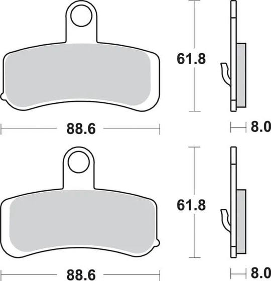 SBS BRAKE PAD FREN BALATASI SINT FR KOD:17211776