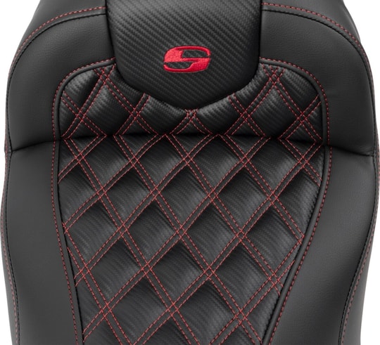 SADDLEMEN SEAT ROADSOFA LS CF RED STITCH KOD:0801-1783