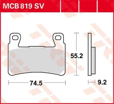 TRW BRAKE PAD - FREN BALATASI MCB819SV KOD:17211293