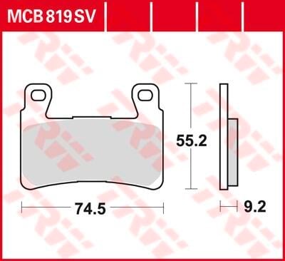 TRW BRAKE PAD - FREN BALATASI MCB819SV KOD:17211293