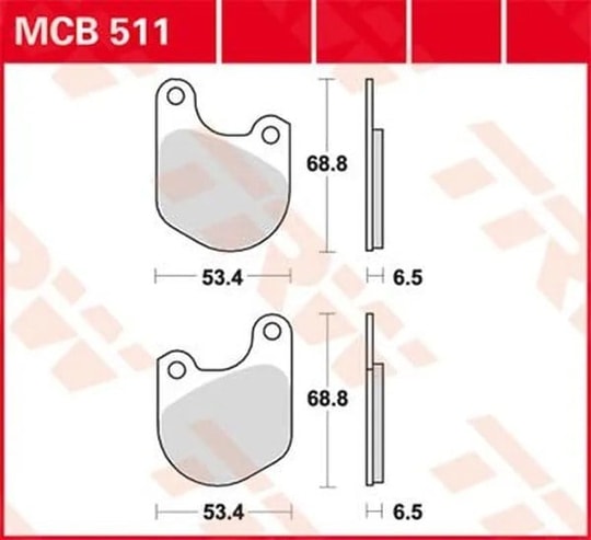 TRW BRAKE PAD - FREN BALATASI TRW MCB511 KOD:17220382