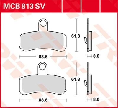 TRW BRAKE PAD - FREN BALATASI TRW MCB813SV KOD:17211196
