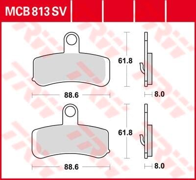 TRW BRAKE PAD - FREN BALATASI TRW MCB813SV KOD:17211196