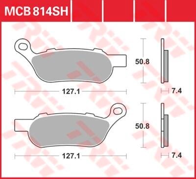 TRW BRAKE PAD - FREN BALATASI TRW MCB814SH KOD:17211197