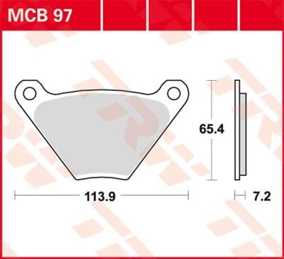 TRW BRAKE PAD - FREN BALATASI TRW MCB97 KOD:17220585