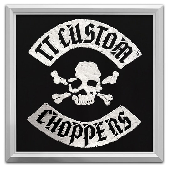 TT Custom Choppers Sırt Baskılı Bisiklet Yaka Siyah T-Shirt