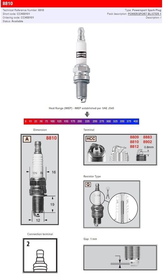 CHAMPION S-PLUG 8810