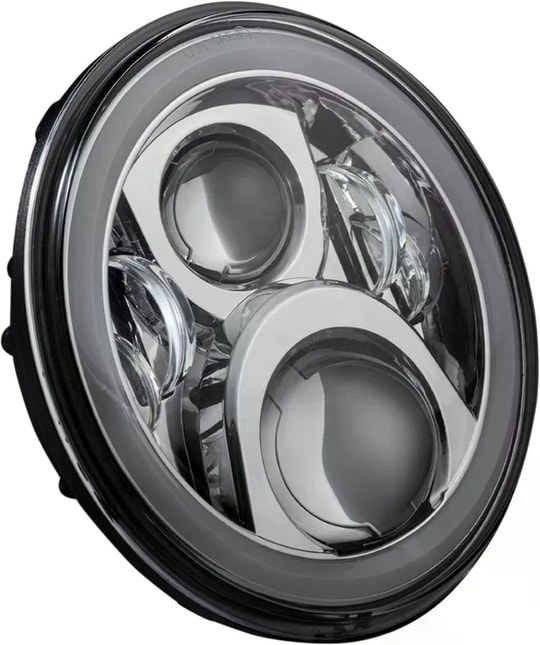 CUSTOM DYNAMICS 7 LED HALO HEADLIGHT WITH H4 W KOD:20012377